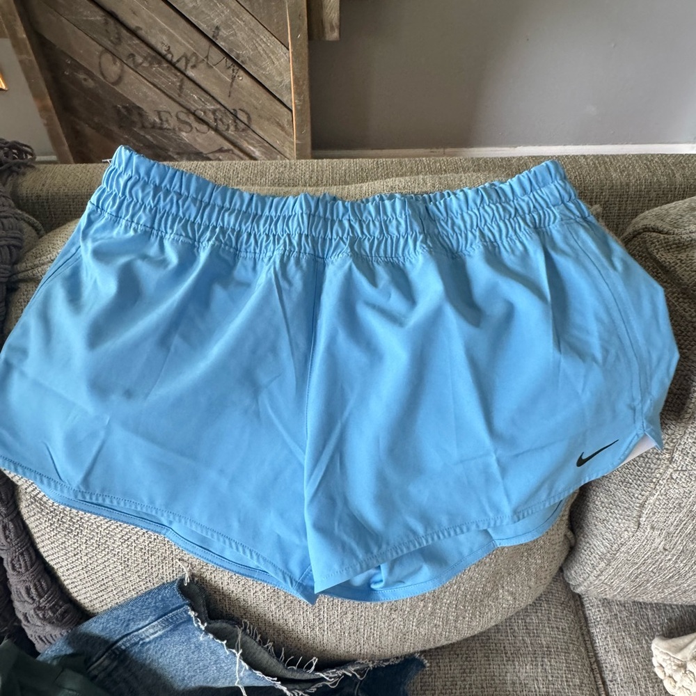 Nike Blue Athletic Shorts Lightweight Elastic Waist